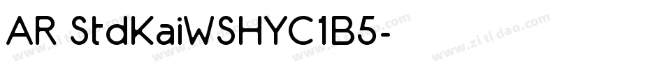 AR StdKaiWSHYC1B5字体转换